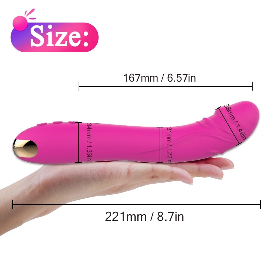 10 Modes Real Dildo Vibrator for Women Soft Female Vagina Clitoris Stimulator Massager Masturbator