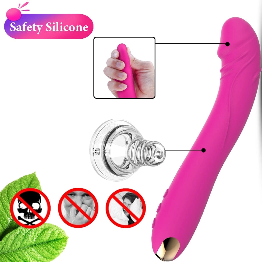 10 Modes Real Dildo Vibrator for Women Soft Female Vagina Clitoris Stimulator Massager Masturbator