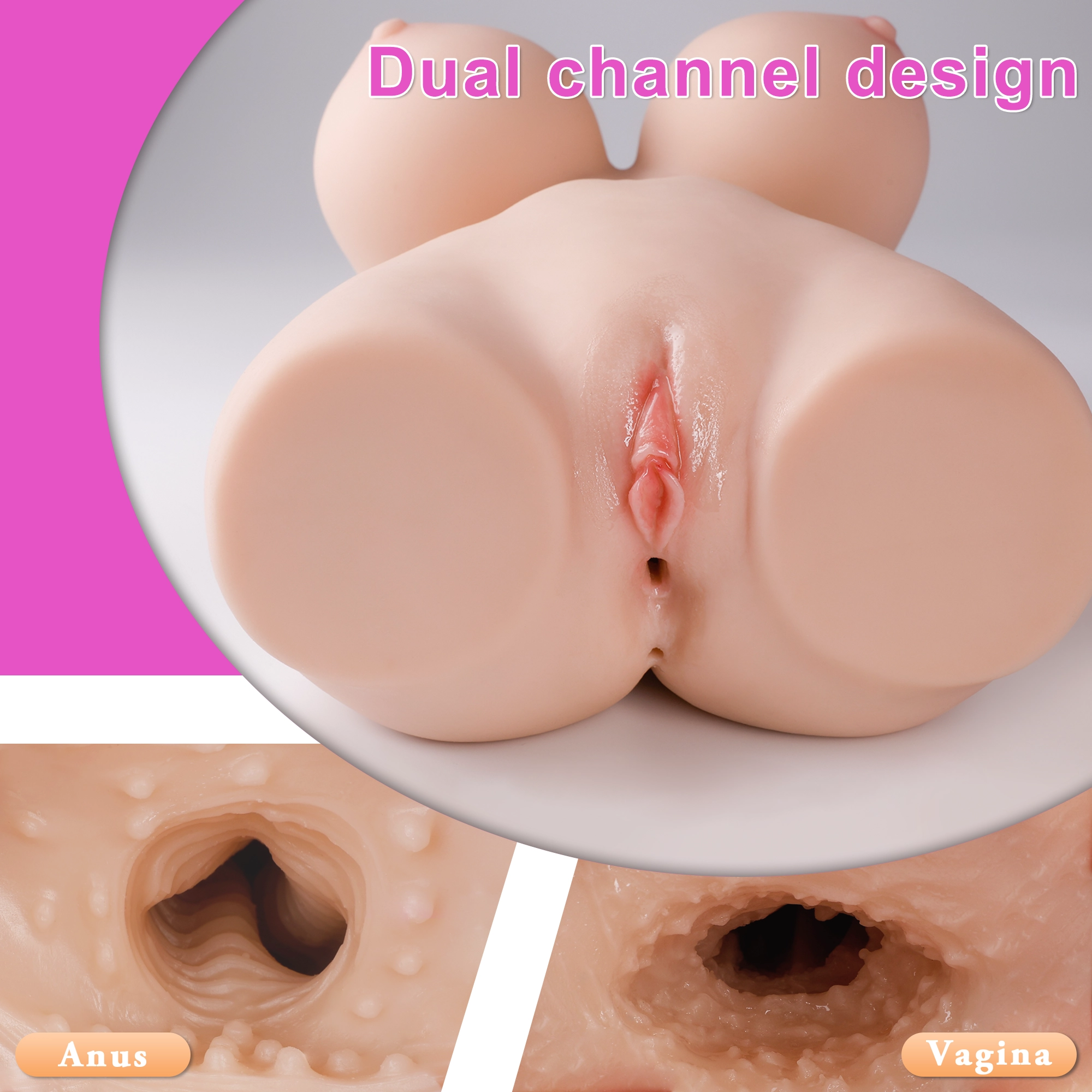 13.2LB Sex Doll with Dual Channel Design