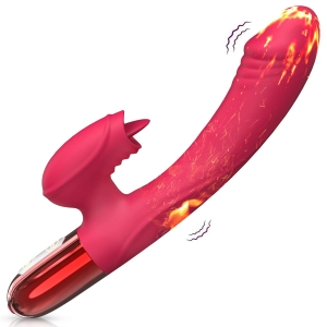 3-in-1 Heating Tongue Licking Rabbit Vibrator