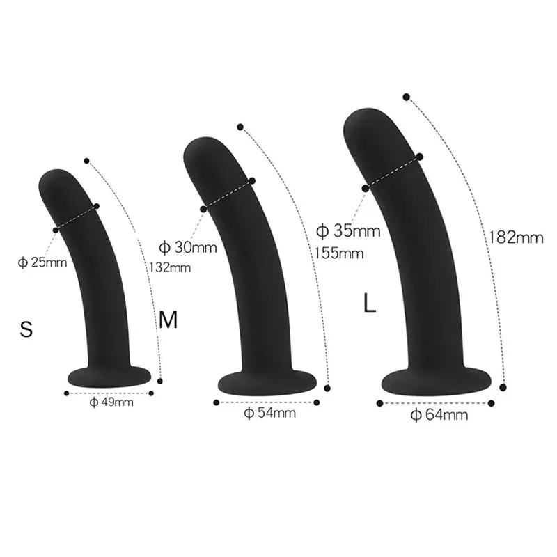 3 Sizes Anal Butt Plug with Strong Suction Cup Base