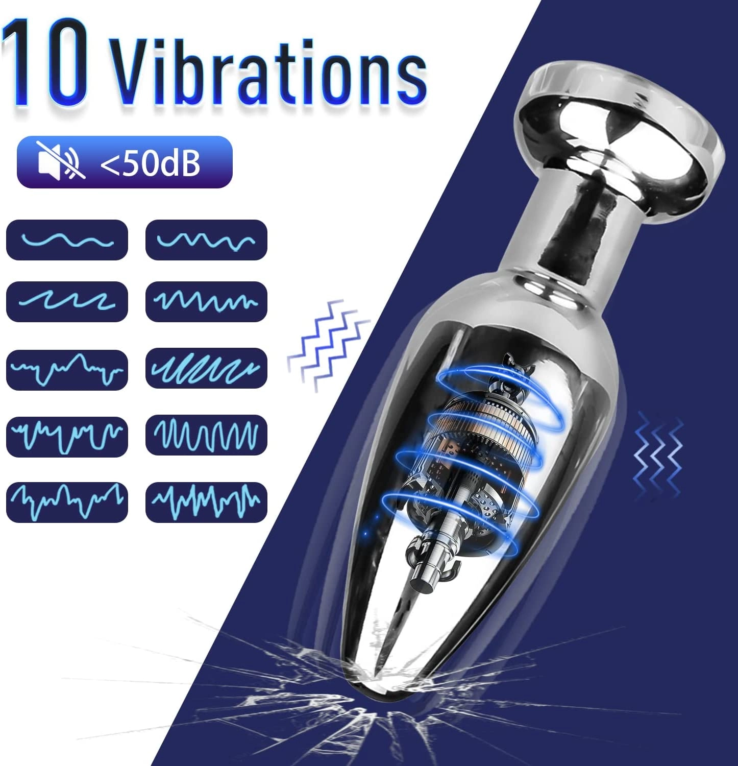Aaron Anal Vibrator & Butt Plug With 10 Vibration Modes - Laphwing