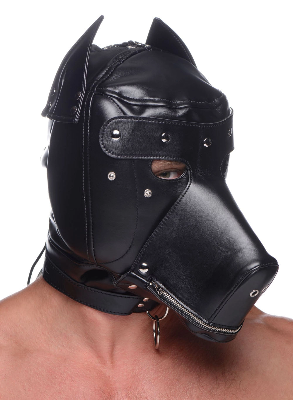 Adventure Puppy BDSM Hood with Snap-On Ears and Muzzle
