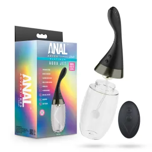 Anal Adventures by Blush® | Aqua Jet 11.25 Inch Vibrating Anal Douche Cleaner - Silicone Enema For Men & Women – In Black