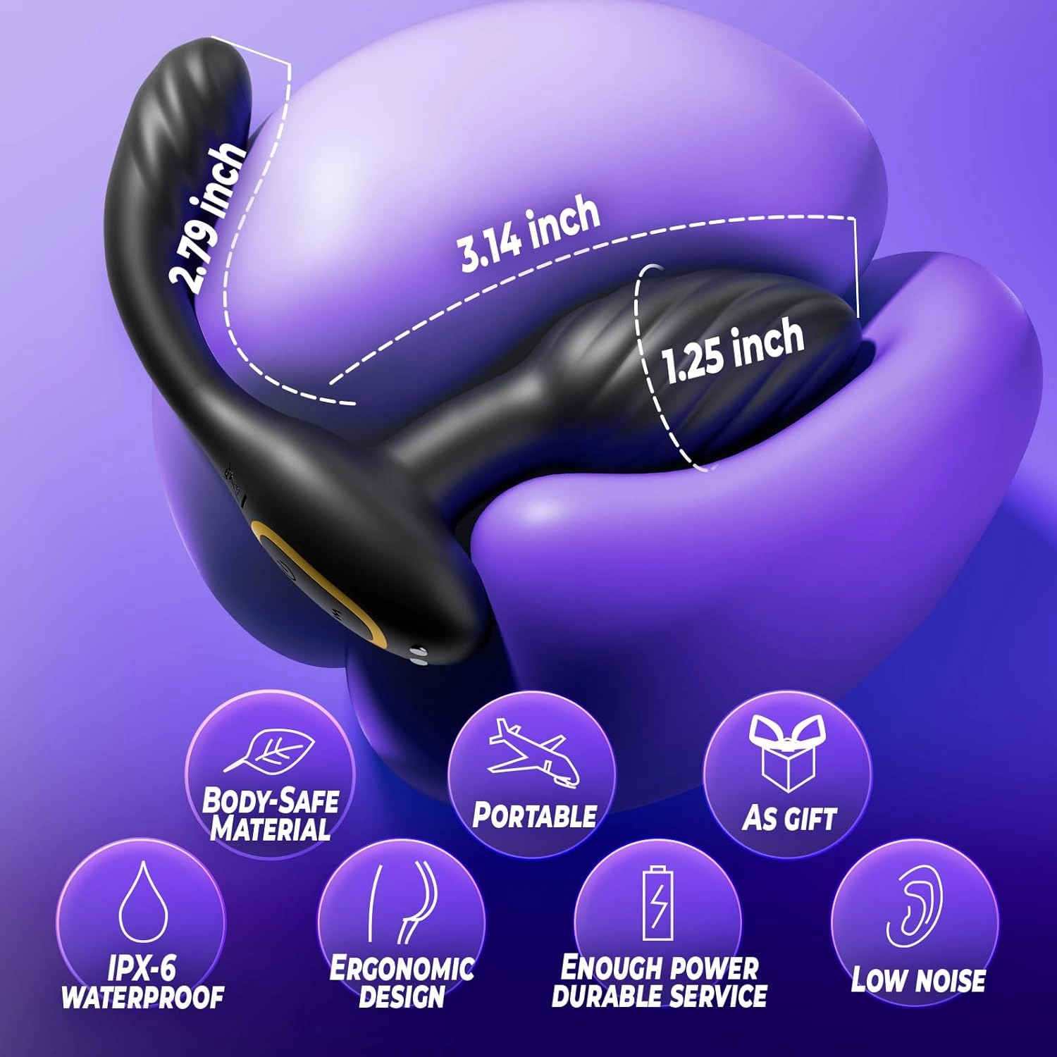 Anal Toys with 10 Rotating & 10 Vibrating Patterns