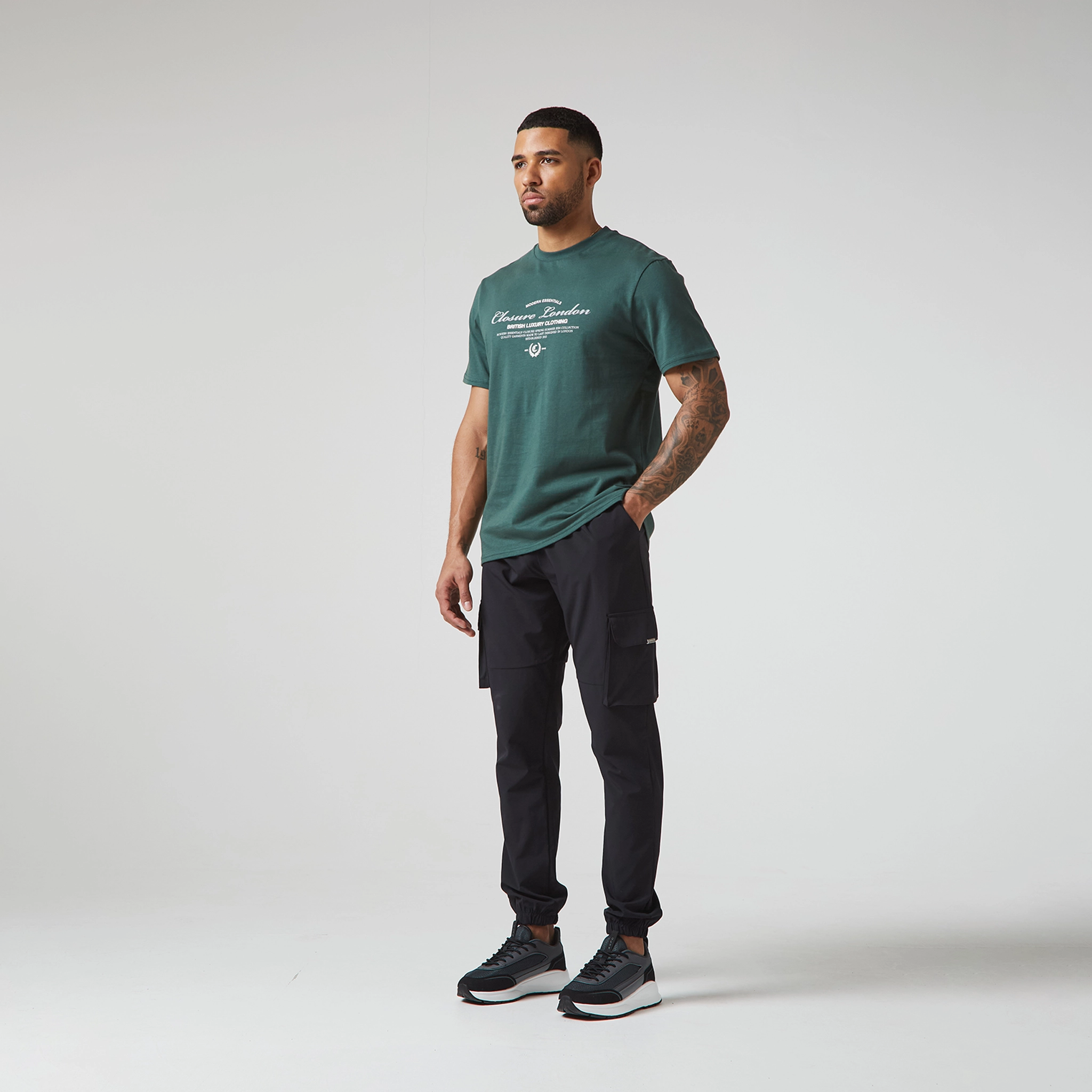 Arch Luxe T-Shirt | Forest Green