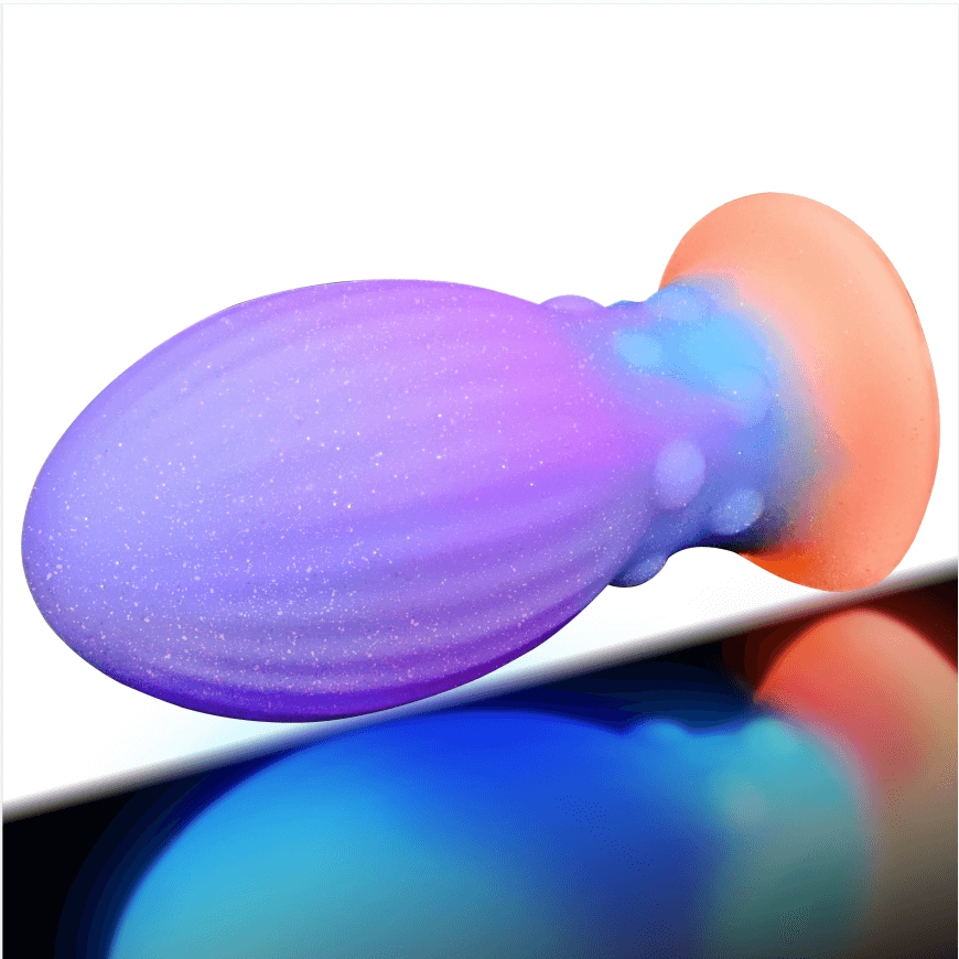 Aurora Luminous Butt Plug Anal Toy With Soft Liquid Silicone Material -Laphwing