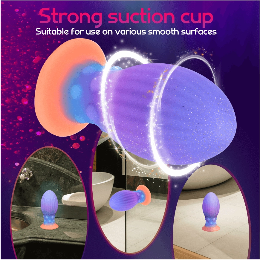 Aurora Luminous Butt Plug Anal Toy With Soft Liquid Silicone Material -Laphwing