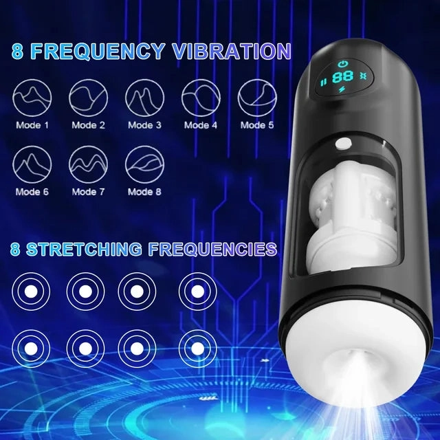 Automatic Telescopic Sucking Vibrating Heating Male Blowjob Machine