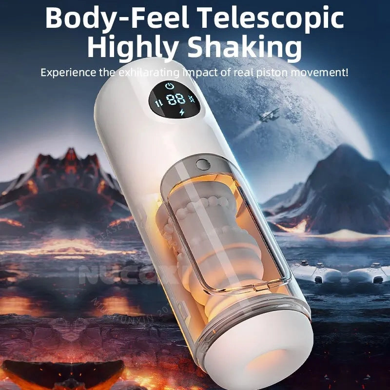 Automatic Telescopic Sucking Vibrating Heating Male Blowjob Machine