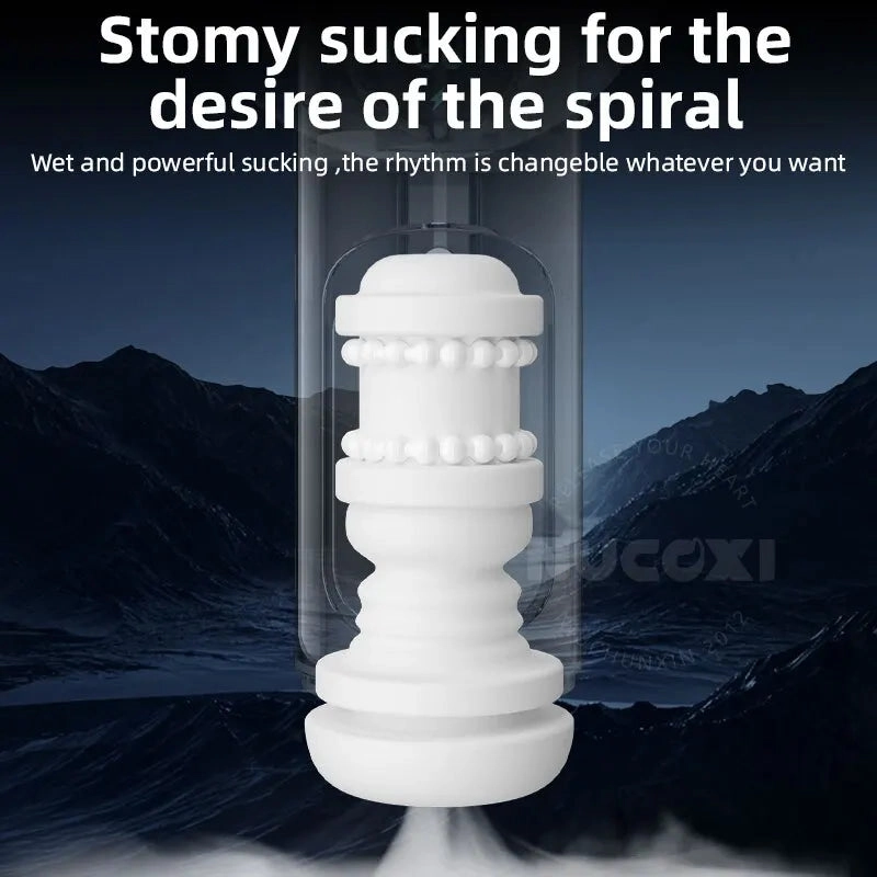 Automatic Telescopic Sucking Vibrating Heating Male Blowjob Machine