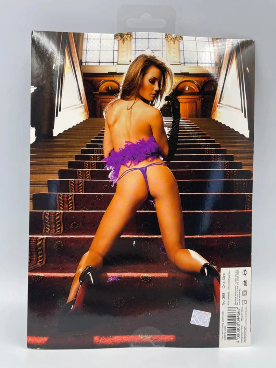 Baci Low Rise V-String Butterfly Waist Purple