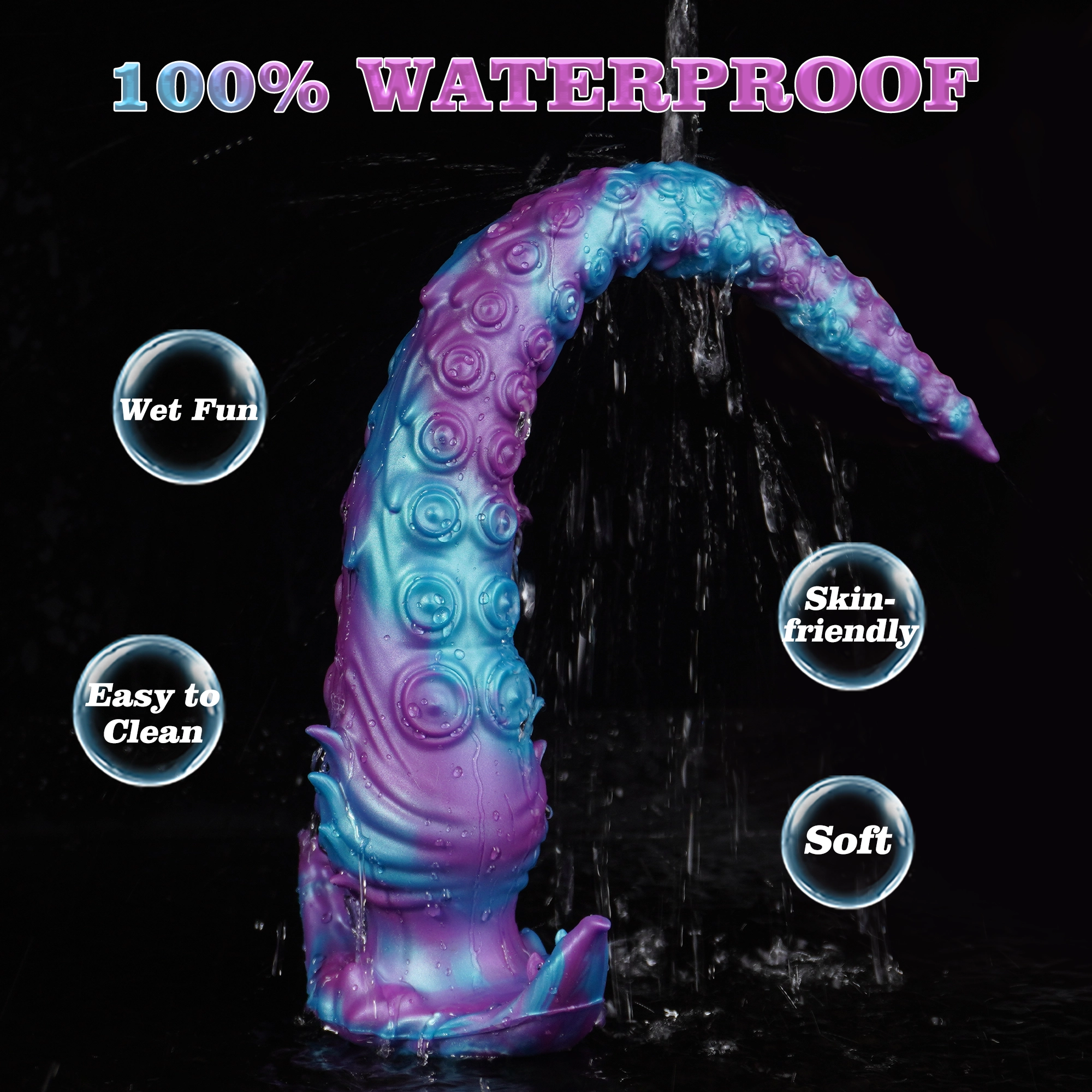 Binx 15.7 Long Tentacle Dildo Large Butt Plug with Anchor Base-Laphwing