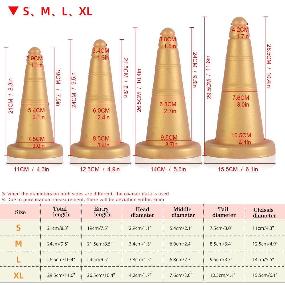 Bloker - Cone Butt Plug - Silicone Anal Plug - Anal Dildo