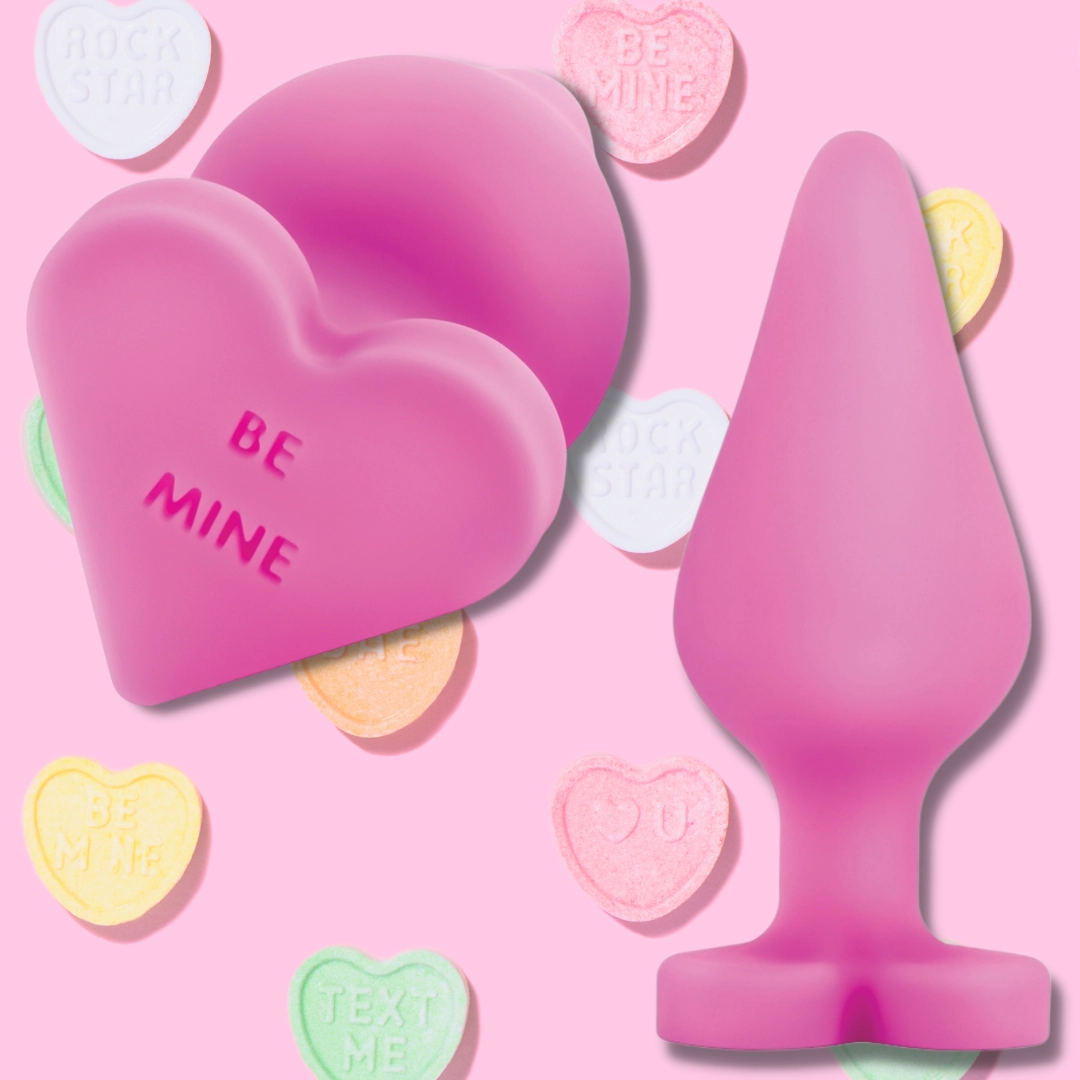 Candy Conversation Heart Silicone Butt Plug (Multiple Colors)