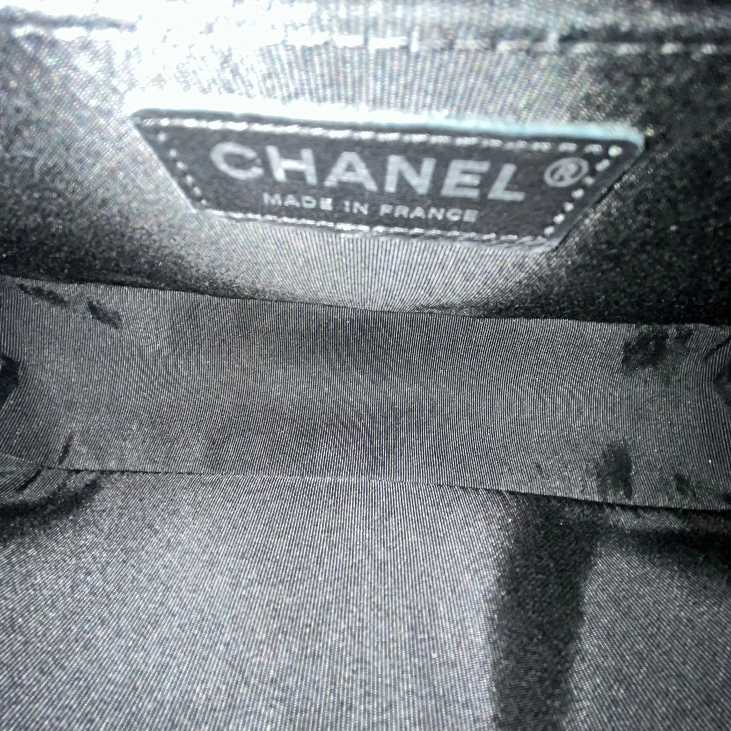 CHANEL Mosaic Boy Medium Wool Flap Bag