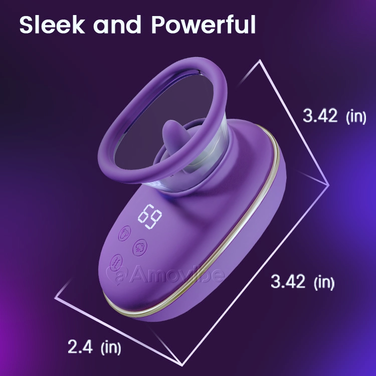 Clitoral Sucking Vibrator with Licking & Vibrating Tongue