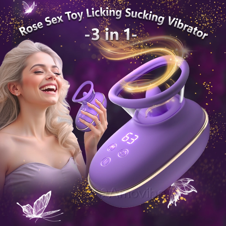 Clitoral Sucking Vibrator with Licking & Vibrating Tongue