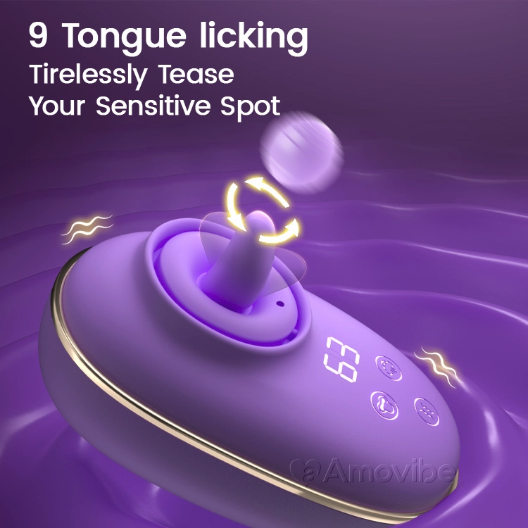 Clitoral Sucking Vibrator with Licking & Vibrating Tongue
