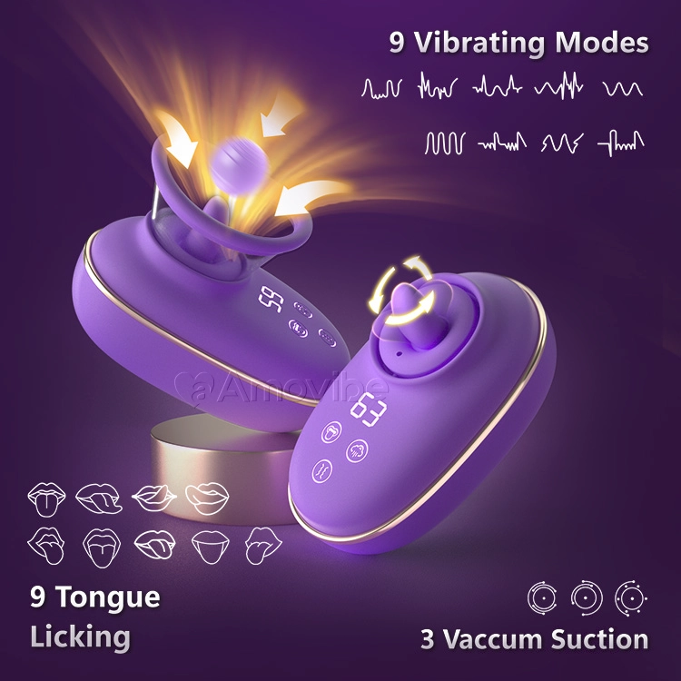 Clitoral Sucking Vibrator with Licking & Vibrating Tongue