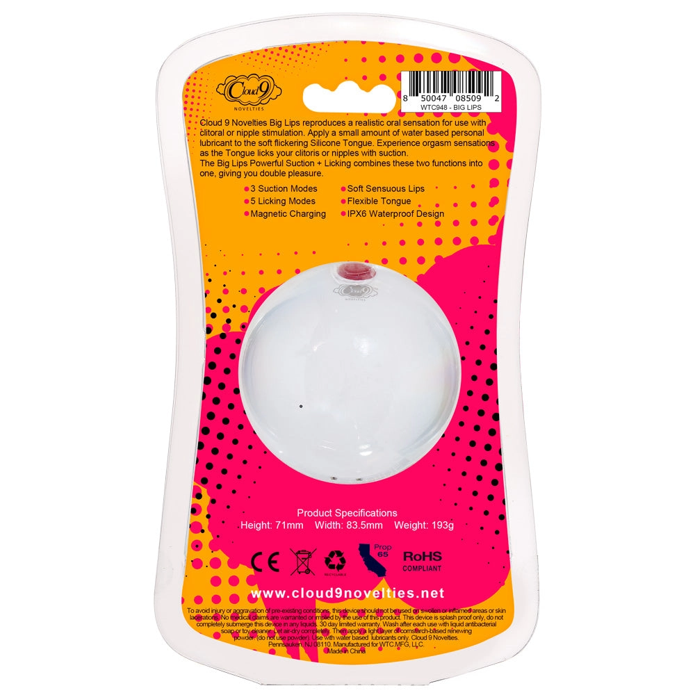 Cloud 9 big lips suction vibrator