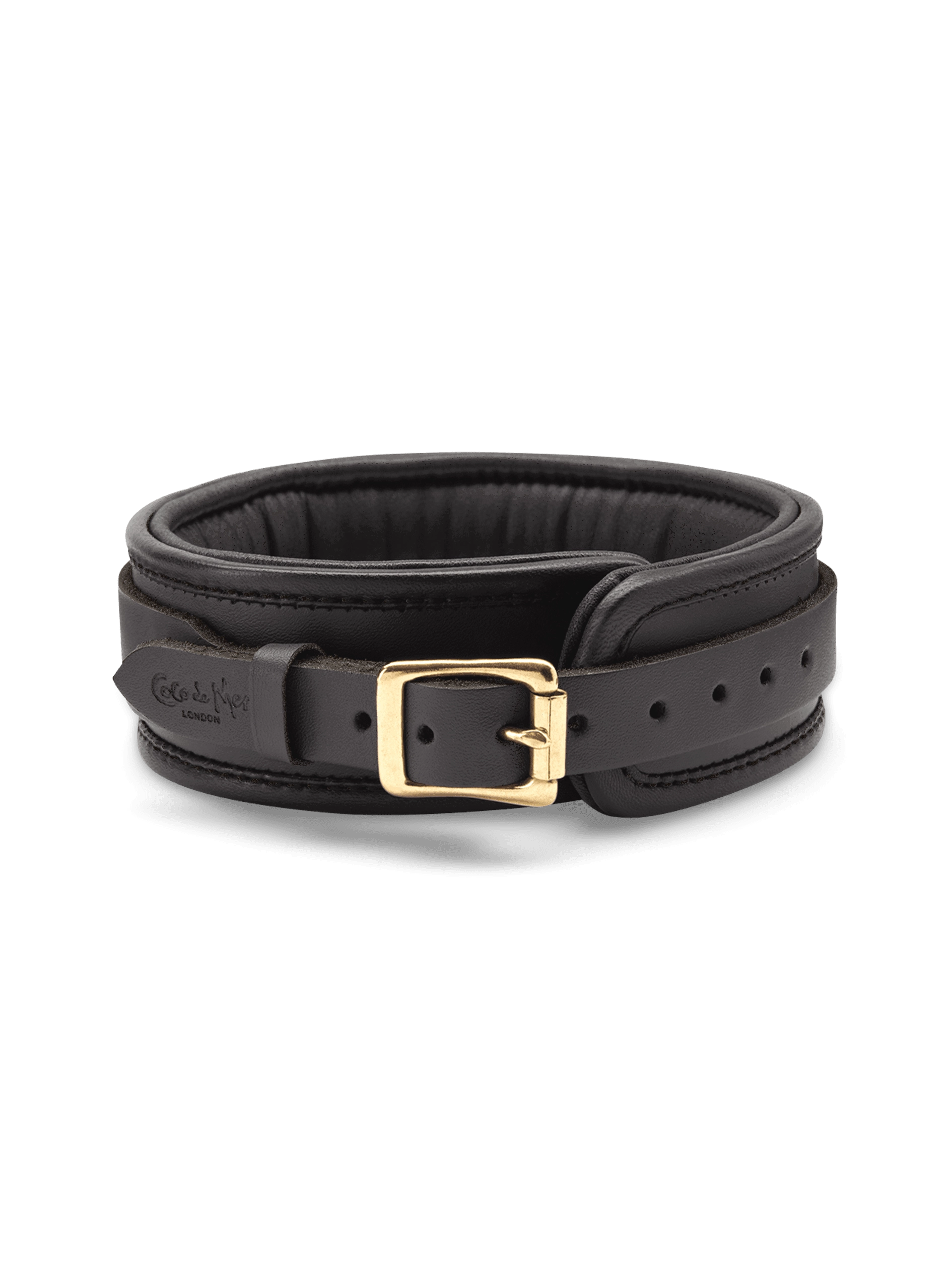 Coco de Mer Black Leather Collar