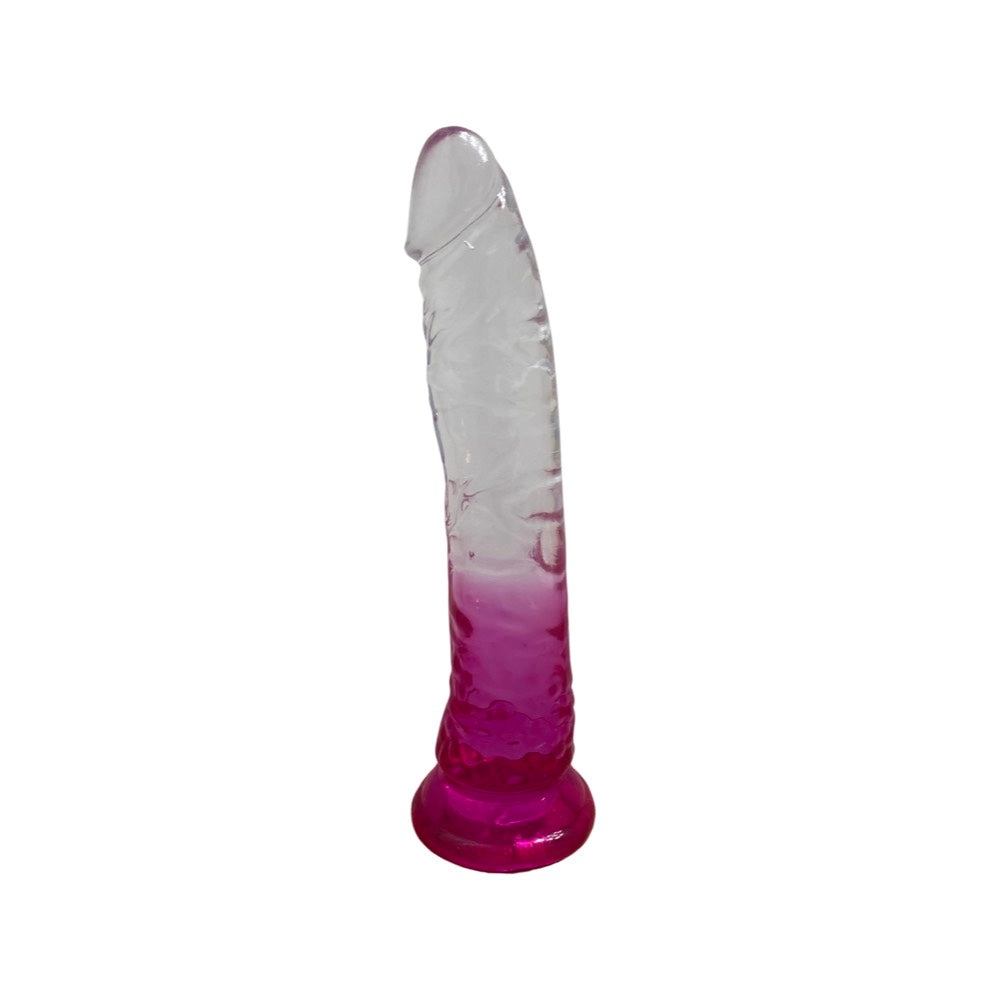 Colorful Jelly 8 Inch Realistic Dildo with Suction Cup Base