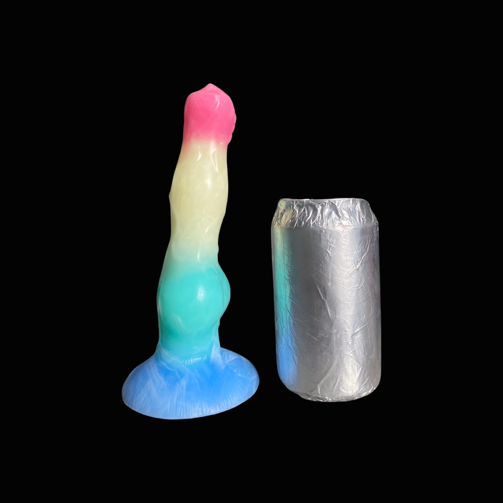 Colorful Knotted Fantasy Beast Silicone Dildo