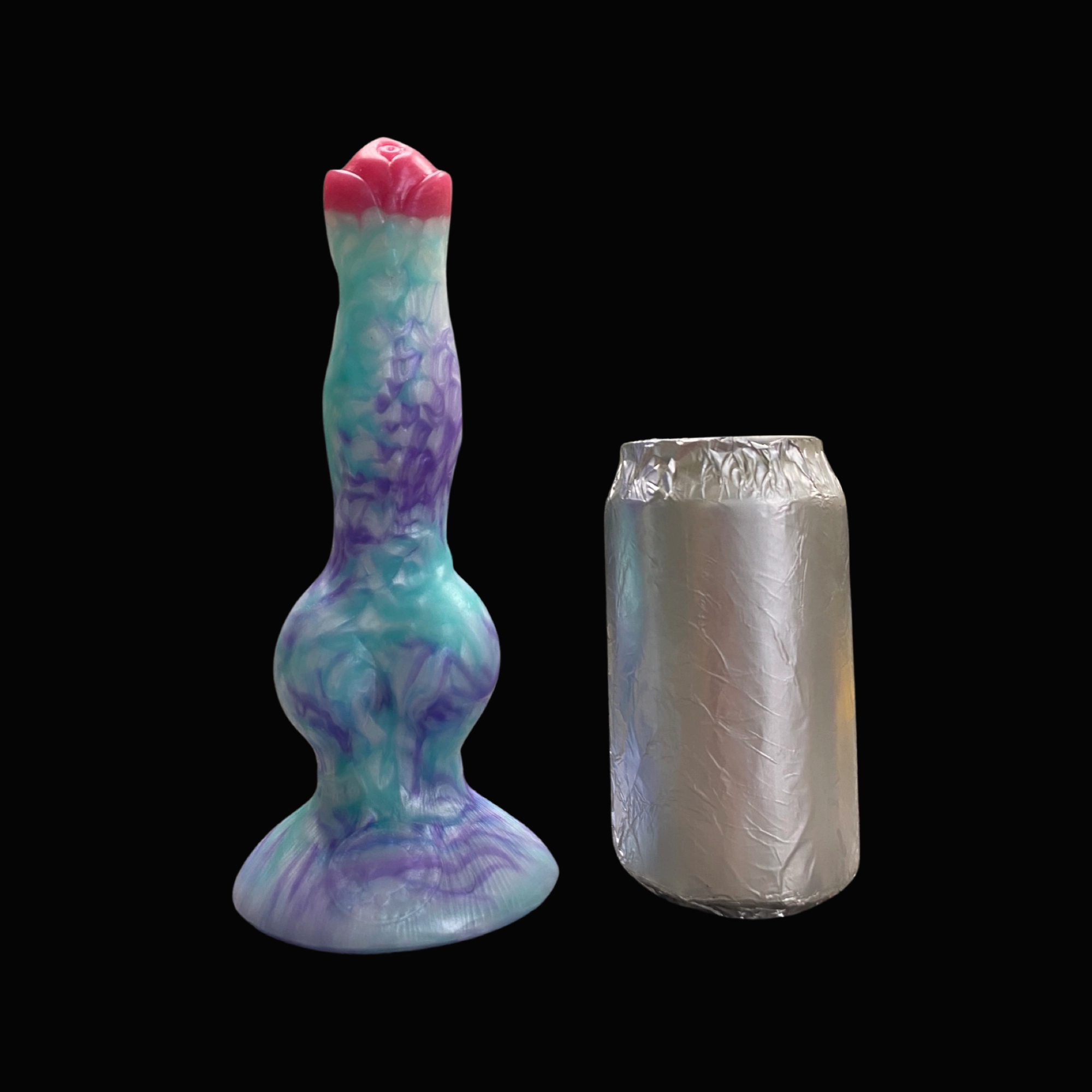 Colorful Knotted Fantasy Beast Silicone Dildo
