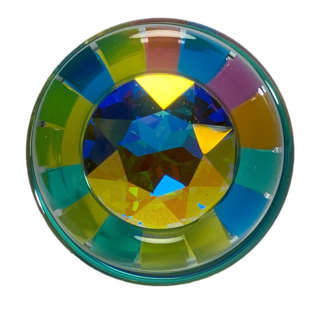 Crystal Delights Funfetti Glass Anal Plug - Aurora Borealis