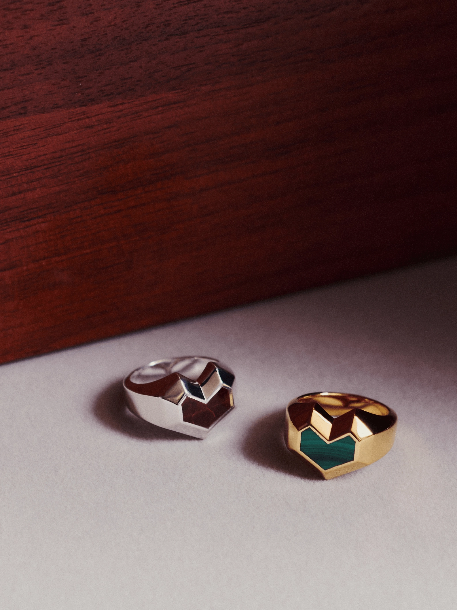Daryl 18k Gold Plated Ring | Malachite