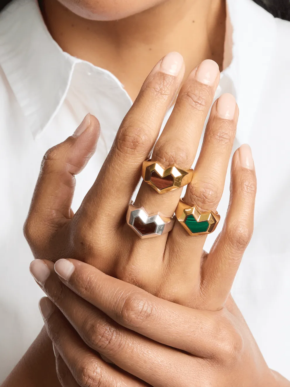 Daryl 18k Gold Plated Ring | Malachite