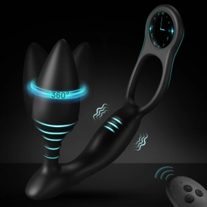 Diamond 10 Rotating & Vibrating-  Cock Rings Prostate Massager