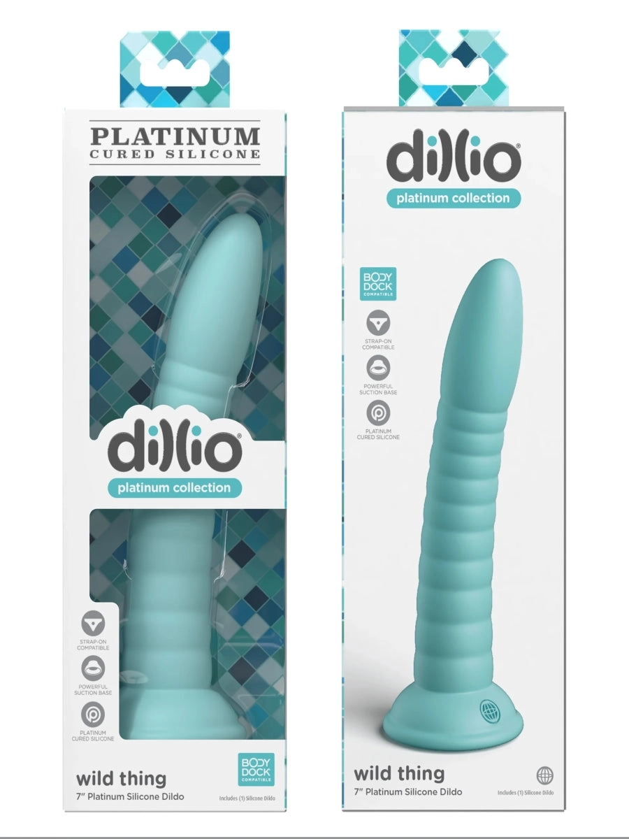 Dillio Platinum Wild Thing 7 Dildo Teal