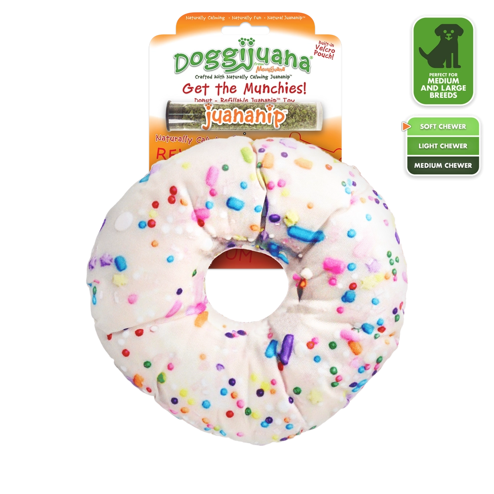 Doggijuana Get the Munchies Refillable Donut Toy