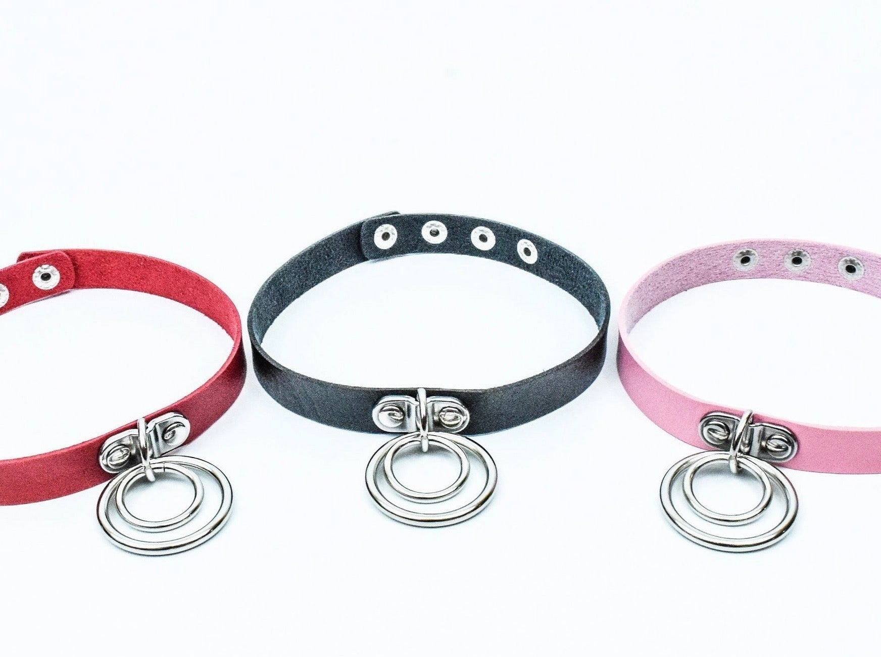 Double Ring Choker Collar