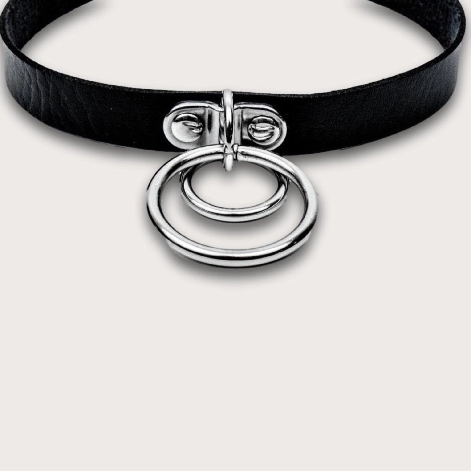 Double Ring Choker Collar