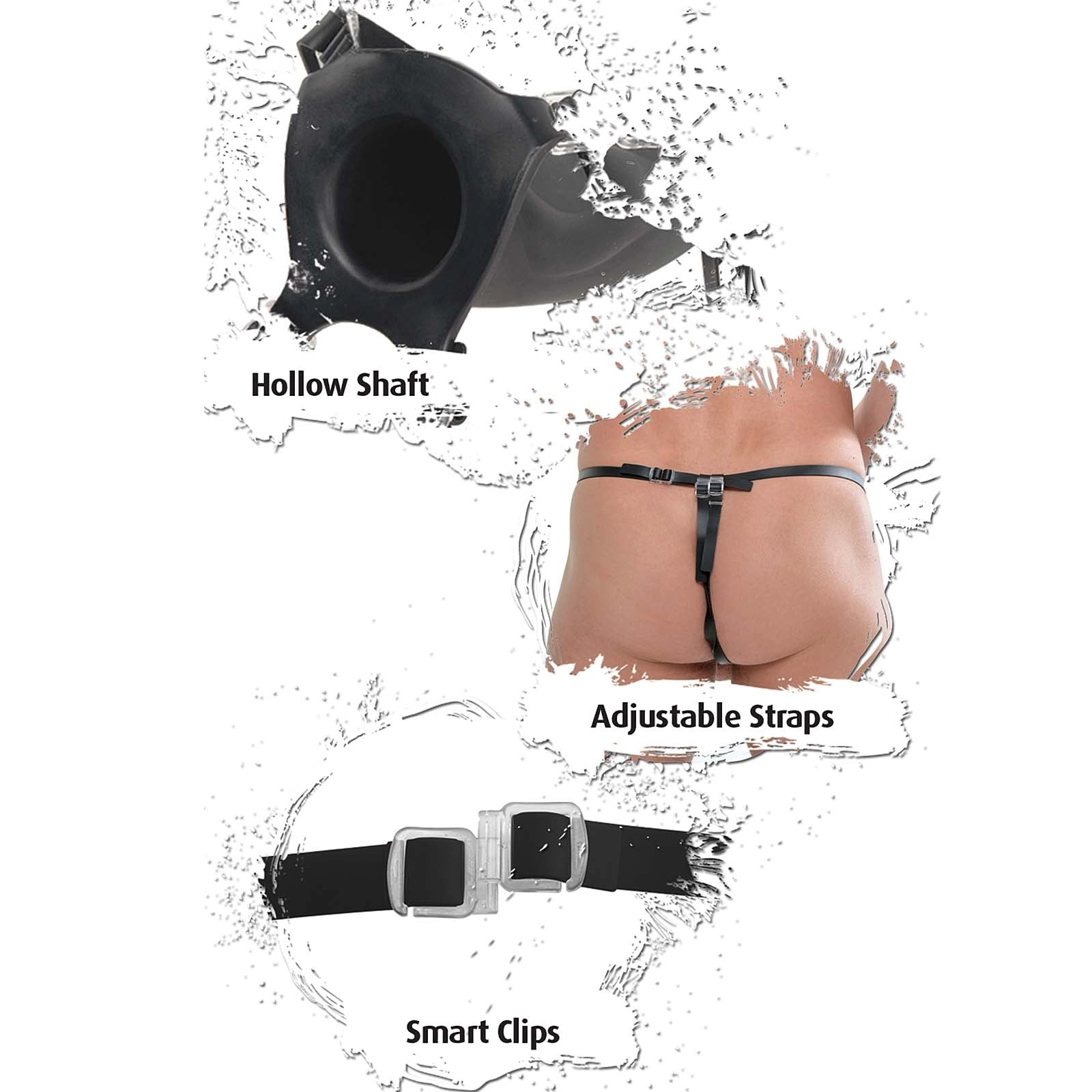 Fetish Fantasy Extreme 10 Vibrating Silicone Hollow Strap-On