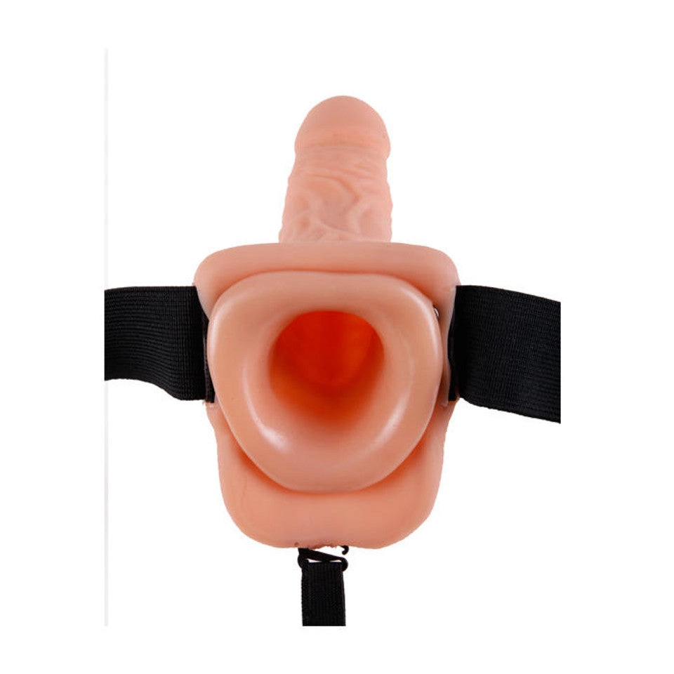 Fetish Fantasy Series 9 Inch Penis Penis Extender Vibrating Hollow Strap On W/balls