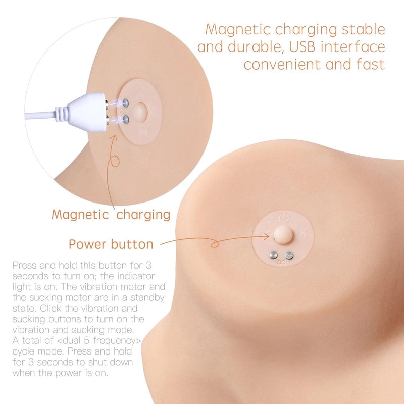 Fleur - 24.3lb Automatic Sucking Vibrating Sex Dolls 3in1 Realistic Sex Doll Torso For Men Masturbation