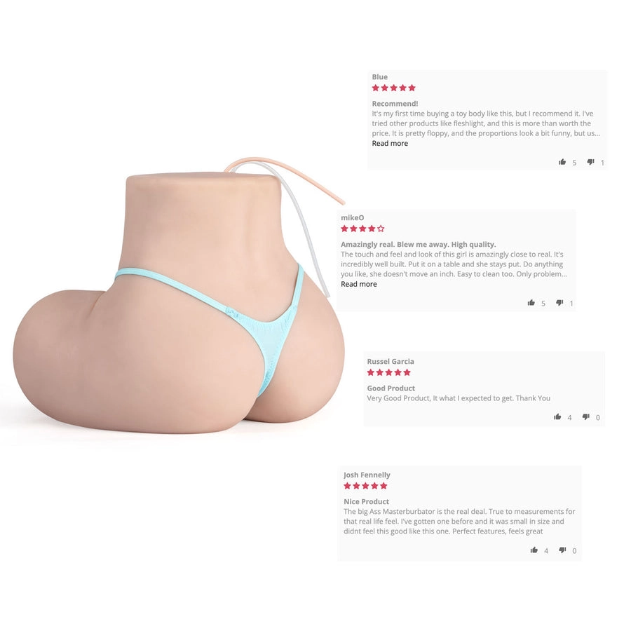 Fleur - 24.3lb Automatic Sucking Vibrating Sex Dolls 3in1 Realistic Sex Doll Torso For Men Masturbation