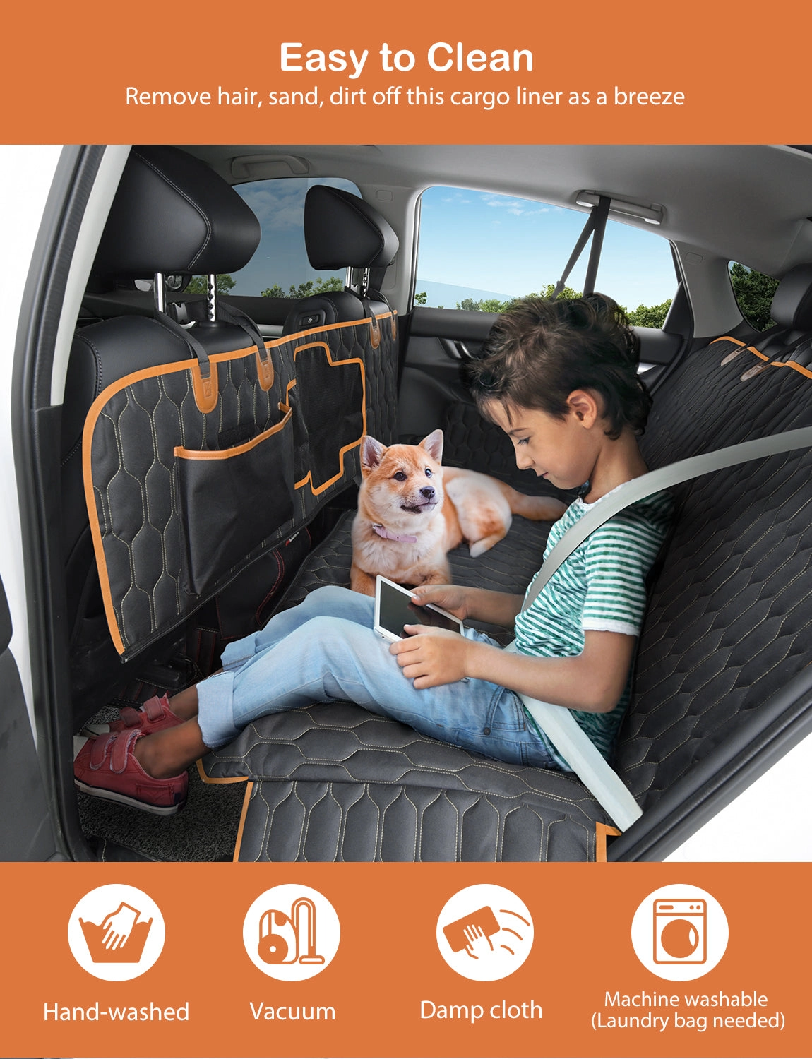 GD093 4-in-1 Dog Car Seat Cover