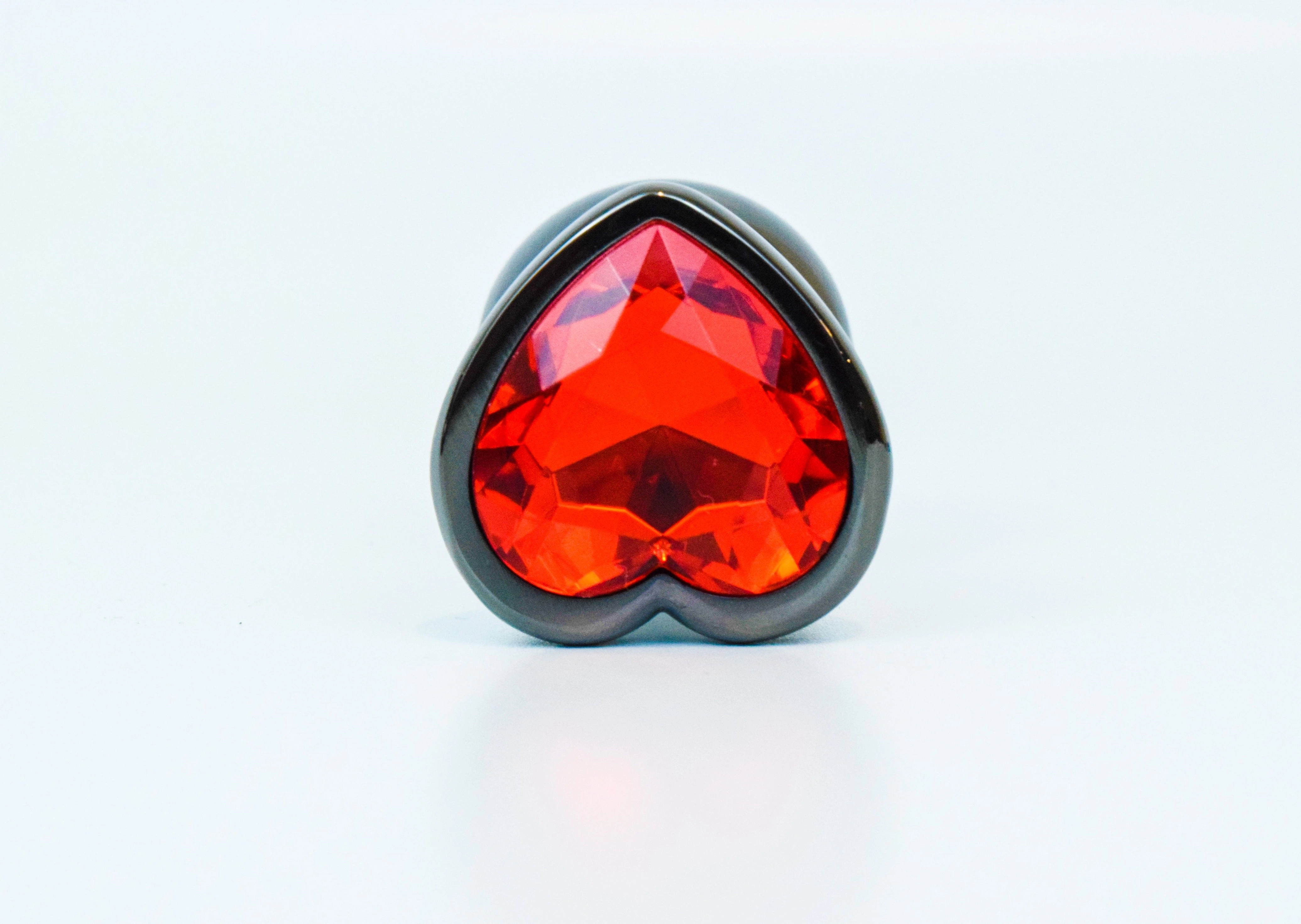 Gunmetal Jewel Heart Butt Plug