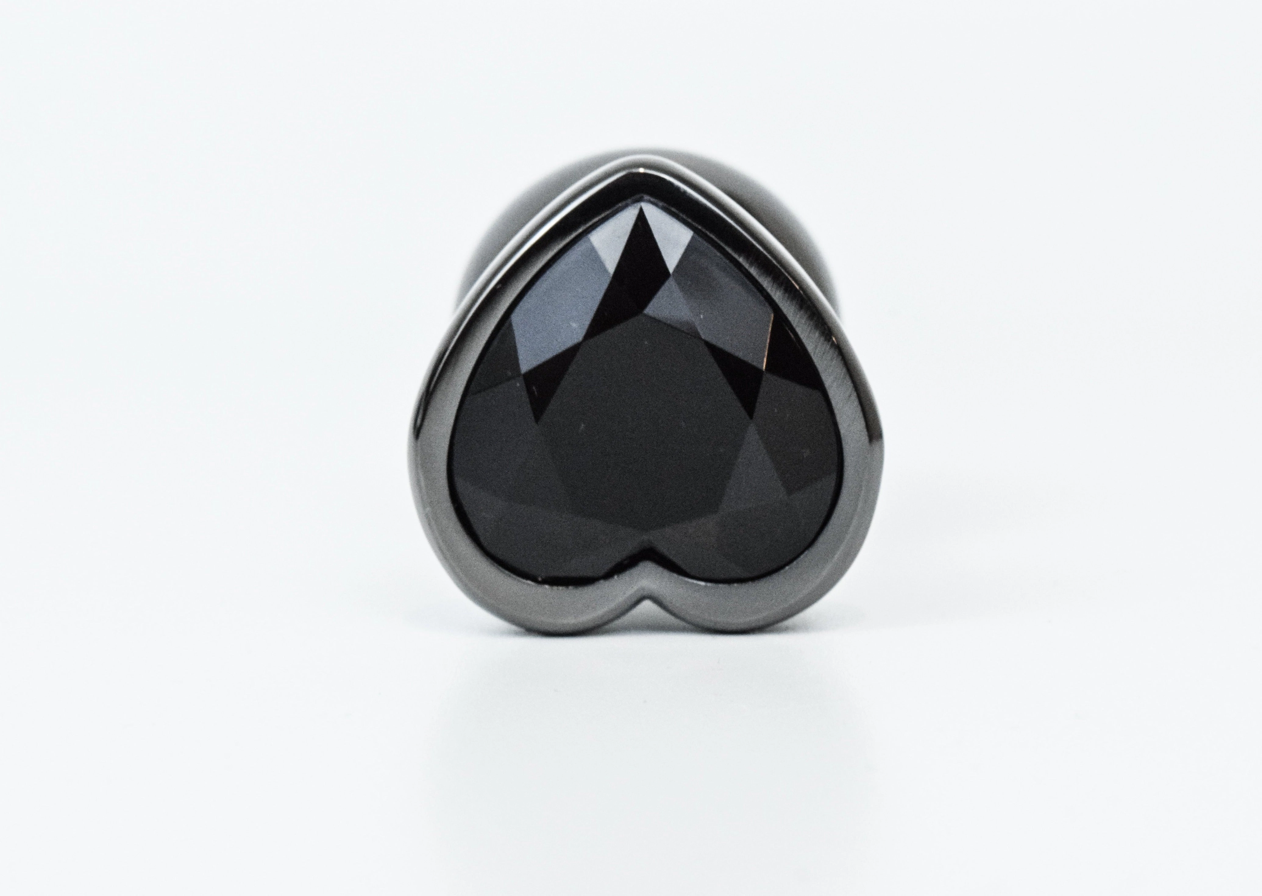 Gunmetal Jewel Heart Butt Plug