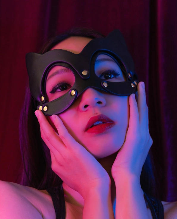 Haley Cat Leather Mask