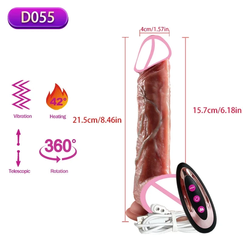 Heated Dildo Remote Control with Suction Cup