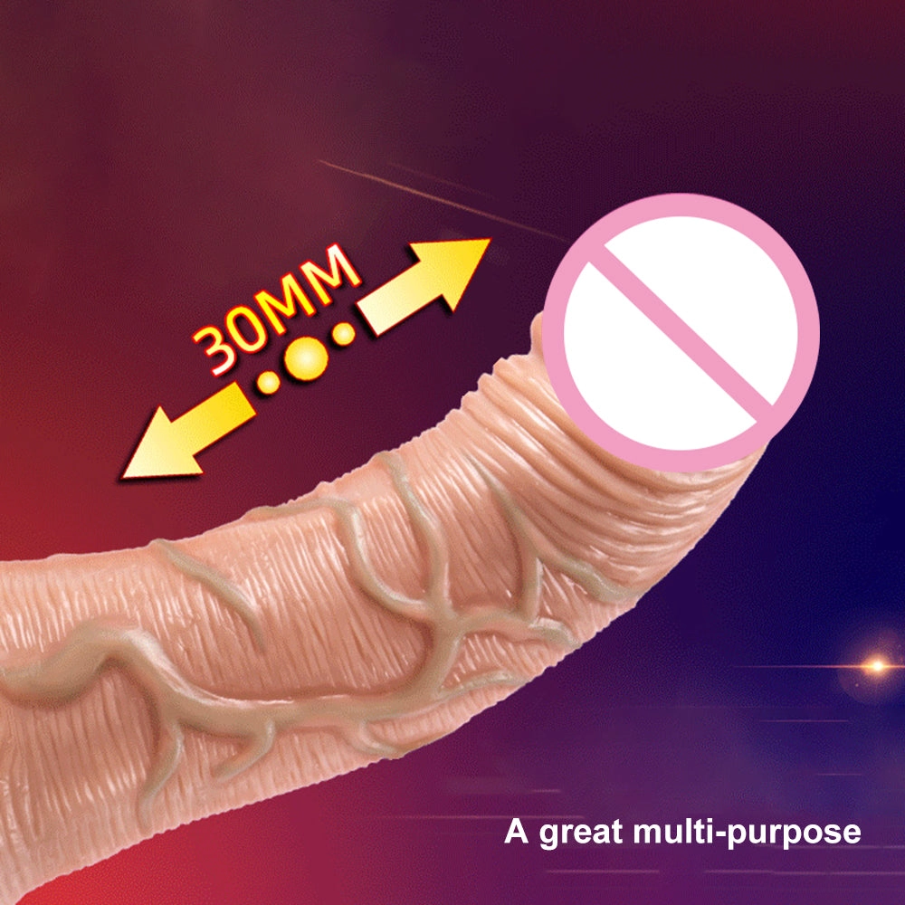 Heating Penis Remote Control Dick for Women Telescopic Vibrating Thrusting Realistic Dildo Female Masturbation With Suction Cup
