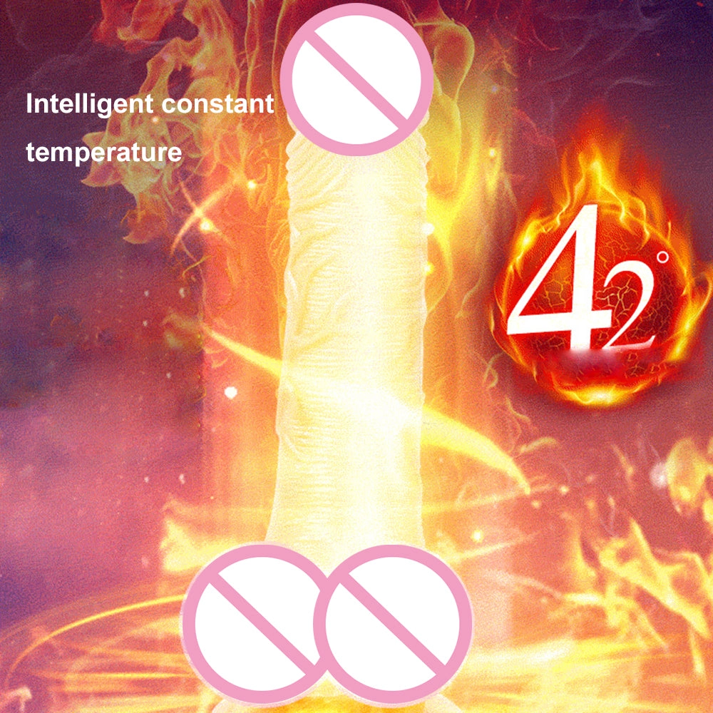Heating Penis Remote Control Dick for Women Telescopic Vibrating Thrusting Realistic Dildo Female Masturbation With Suction Cup