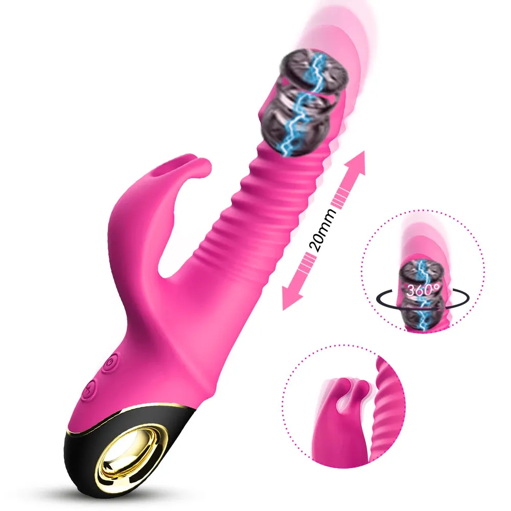 Huge Rabbit Vibe Automatic Telescopic Thrusting Vibrator