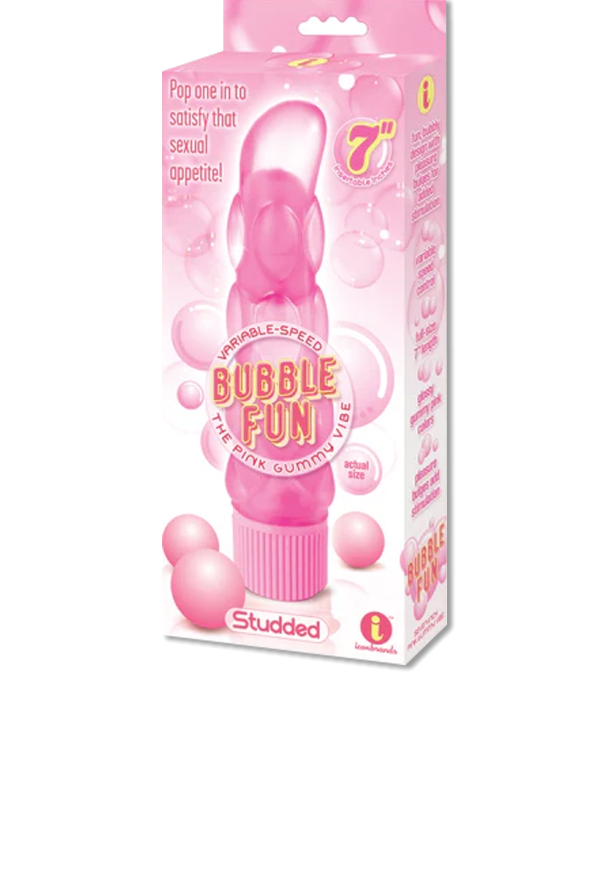Icon Brands - The 9's - Studded Bubble Fun Gummy Vibe Pink